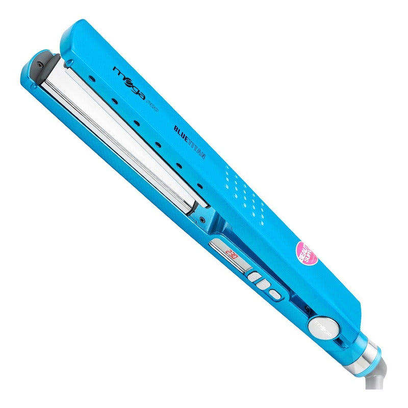 Plancha De Pelo Profesional Mega Turbo Titan 2 Digital 230c Celeste