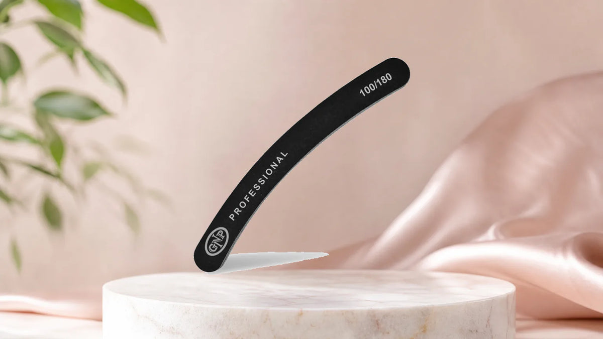 Elegí la Lima Banana Gnp 100/180 Profesional para un pulido perfecto en uñas acrílicas