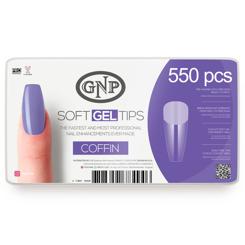 Soft Gel Tips Gnp X550 Unidades. Gel Suave Flex-fit en Beauty Supply