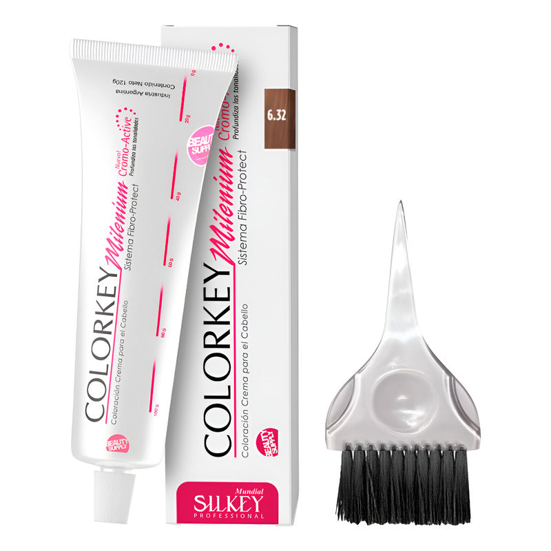Kit Tinta Silkey Colorkey Milenium 120g + Pincel De Tinta 6.32