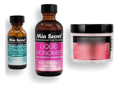 Mia Secret Liquido 59ml, Cover Uñas 59gr, Primer 30ml.