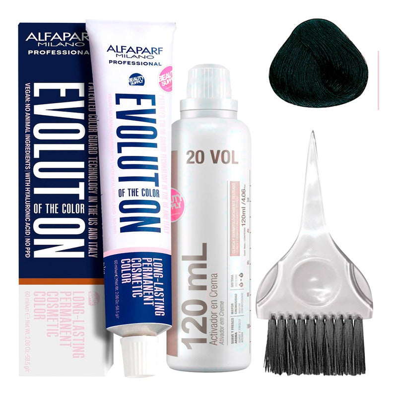 Tinta Alfaparf Evolution Naturals 60ml Con Pincel Y Oxidante