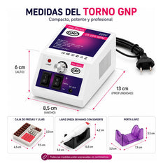Torno Gnp 25000rpm Uñas Profesional Con Fresas Incluidas
