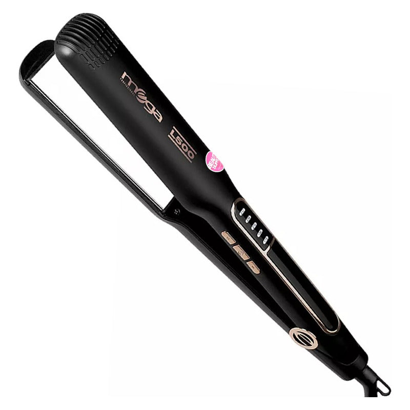 Plancha De Pelo Mega L500 Placa Titanio, 250 Grados Negro