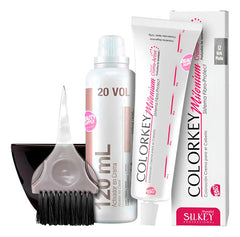 Tinta Silkey Colorkey 120g Con Oxidante, Pincel Y Bowls