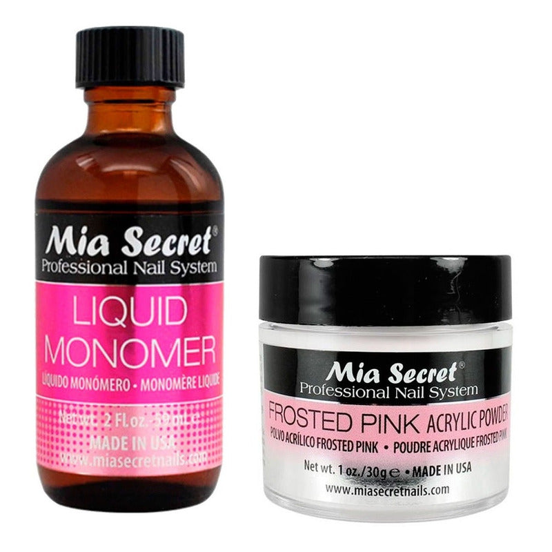 Mia Secret Liquido 59ml Y Polvo Acrilico Uñas 30gr. Nice