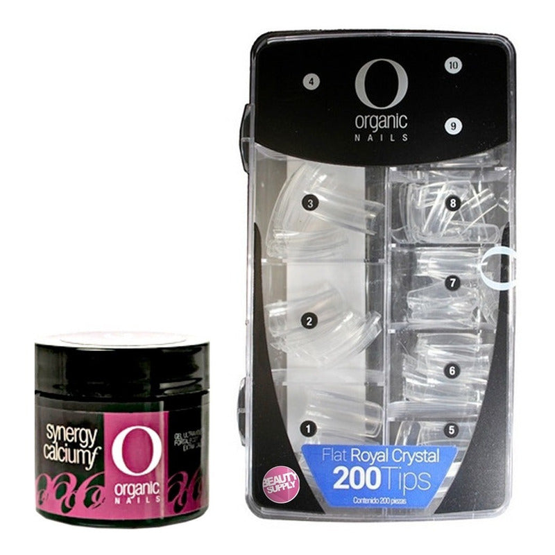 Combo De Gel Calcium Organic Nails + X200 Caja De Tips