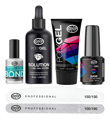 Kit Uñas En Polygel Gnp Con Limas Profesionales