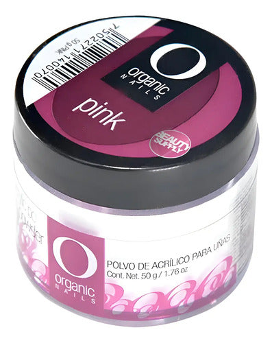 Polvo Acrílico Organic Translúcido Pink 50gr Pink Traslucido