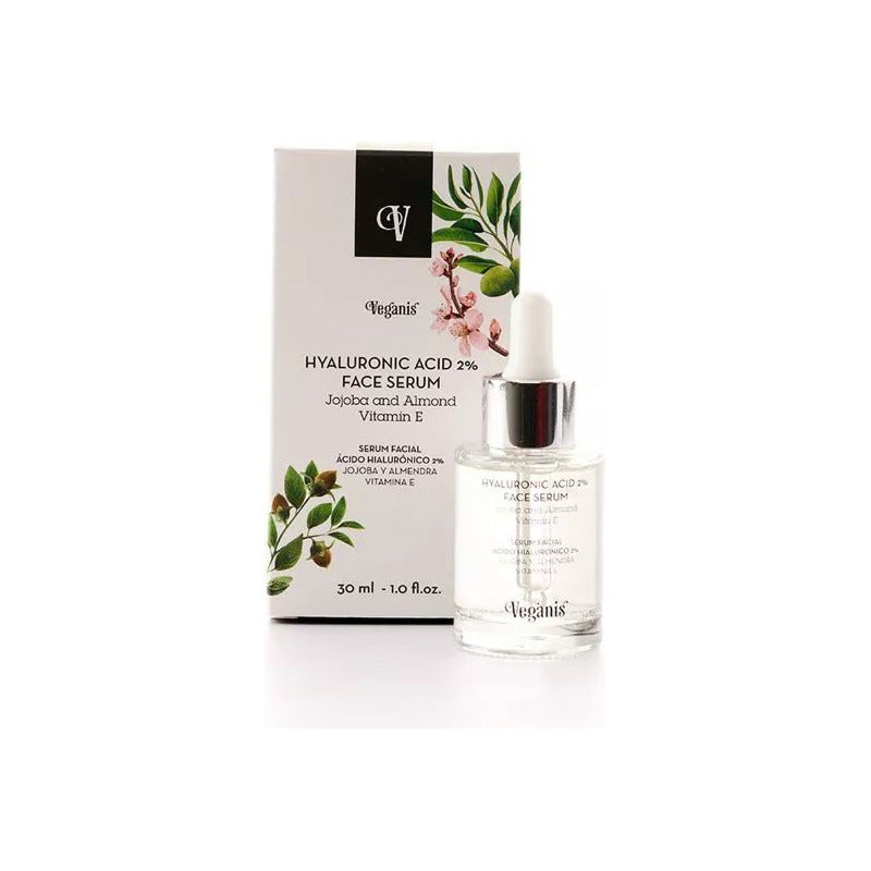 Serum Facial Veganis Con Ácido Hialurónico 2%