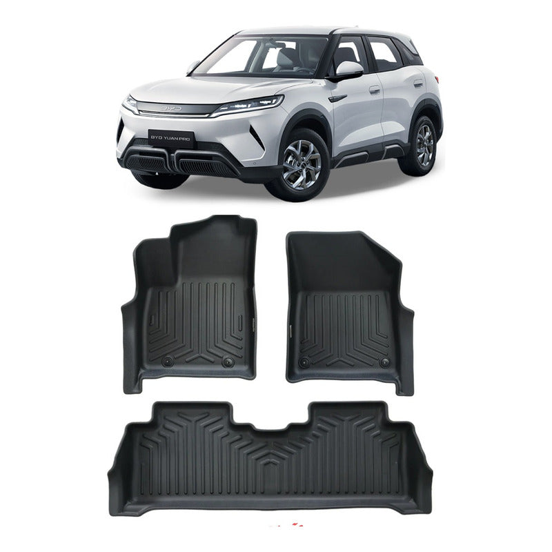 Alfombra Byd Song Plus 3d Tpe Impermeable Y Antideslizante Negro