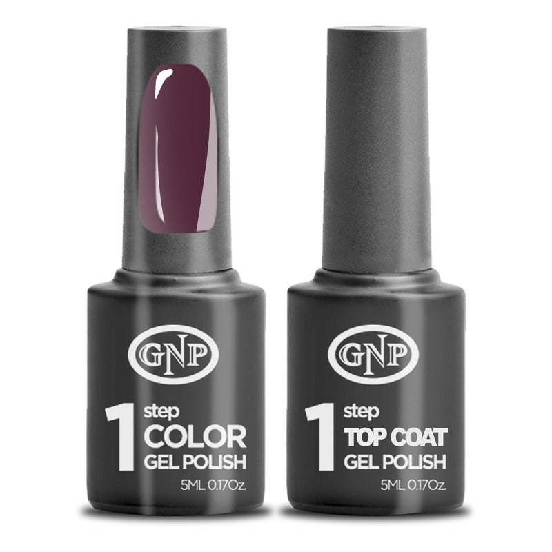 Kit De Esmalte Semipermanente De 1 Paso Gnp Color + Top Coat