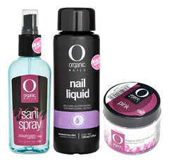 Kit Uñas Acrilico Organic, Monomero De 120ml Y Sani Spray