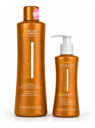 Shampoo Y Primer Brasil Cacau Anti Frizz Protección Térmica