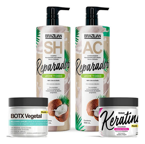 Pack Shampoo Y Acondicionador Brazilian Con Queratinas