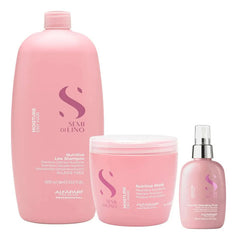 Pack Alfaparf Moisture Nutritive Xl Shampoo 1000ml, Máscara 500ml Y Fluido 125ml Hidratación Y Nutrición