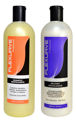 Shampoo Flexuave 1lt + Balsamo Revitalizante 1lt