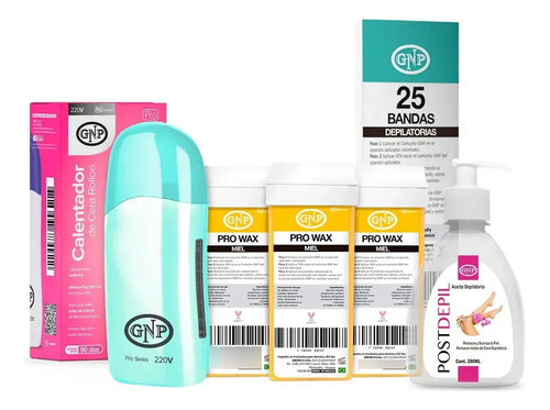 X3 Cera Depilatoria Gnp, Calentador De Cera, Bandas Y Aceite