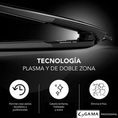 Plancha De Pelo Gama Lumine 235° Digital Con Funda Negro