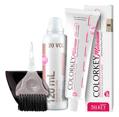 Tinta Silkey Colorkey 120g Con Oxidante, Pincel Y Bowls