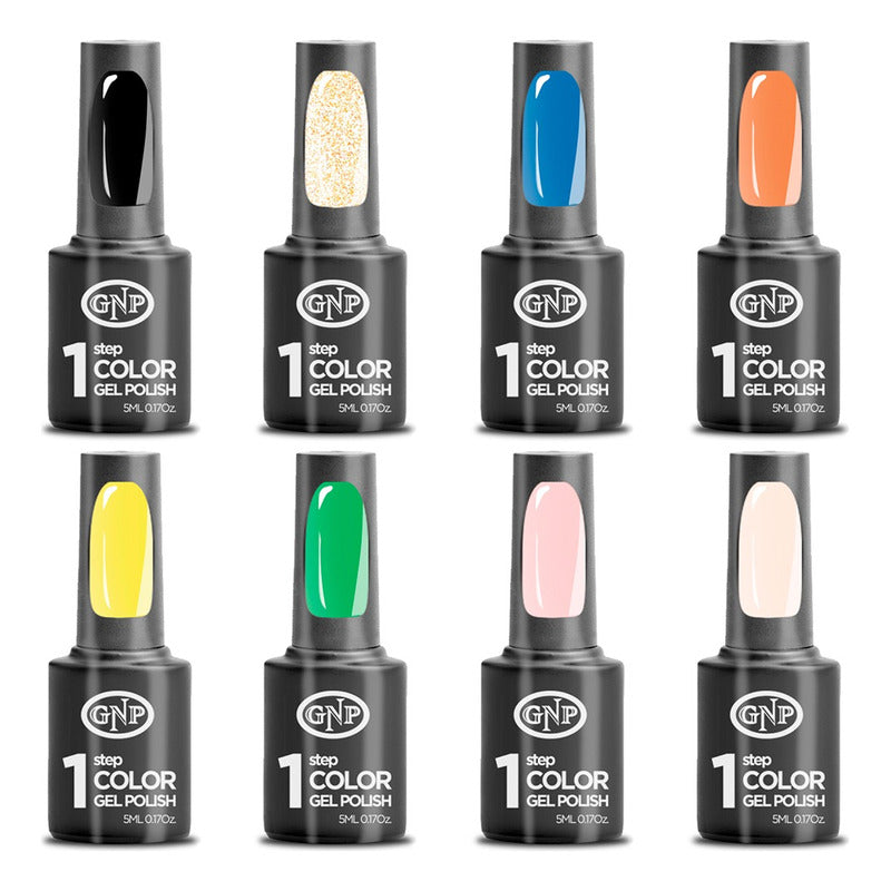 8 Esmaltes Semipermanentes Gel Uv/led Gnp De 1 Paso