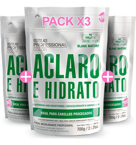 X3 Polvo Decolorante Issue Professional Blanc Nature 700gr. 1 Negro