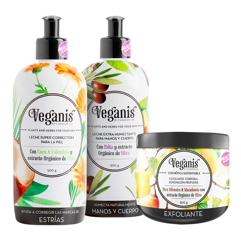Pack De 2 Leche Veganas + 1 Crema Exfoliante Veganis 500gr