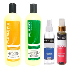 Shampoo Flexuave, Acondicionador,  Keratina Y Reparador Ptas
