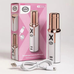Depiladora Facial Eléctrica Gnp X Recargable Usb. Removedor Portátil Led De Vello Rostro Cejas. Blanco