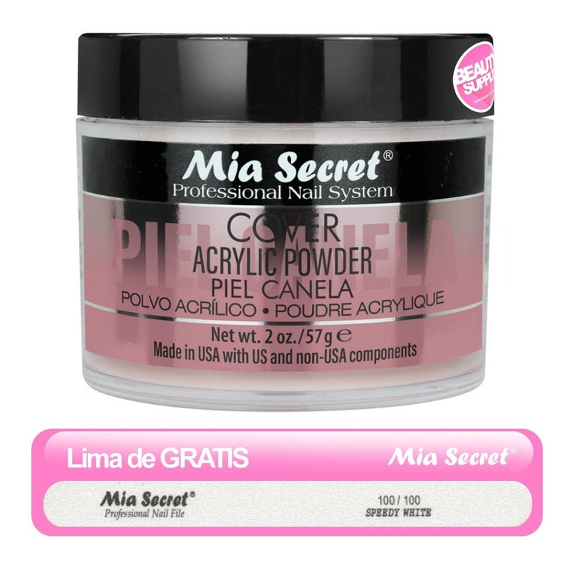 Mia Secret Polimero Polvo Acrilico 59gr. + Lima De Regalo