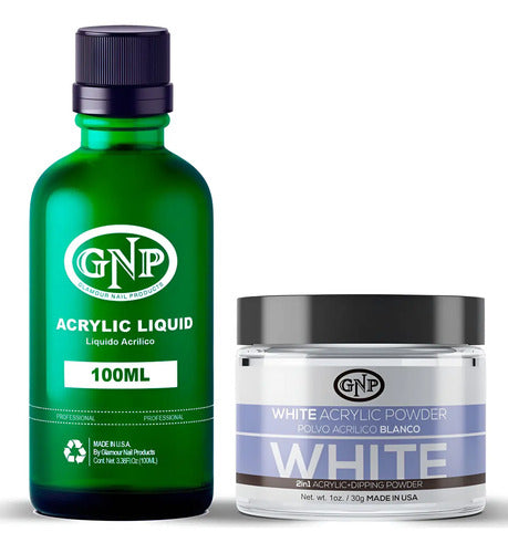 Polvo Acrilico Gnp 30gr Y Liquido Acrilico Monomero 100ml