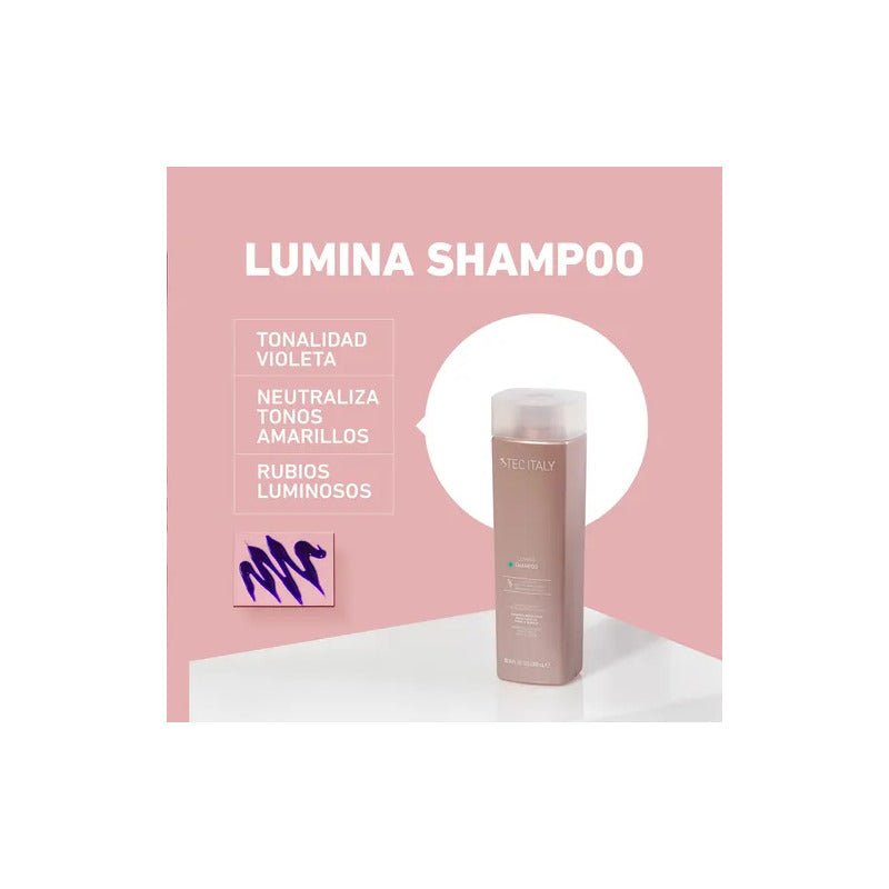 Shampoo Matizador Tec Italy Lumina 1l Rubios Y Canas