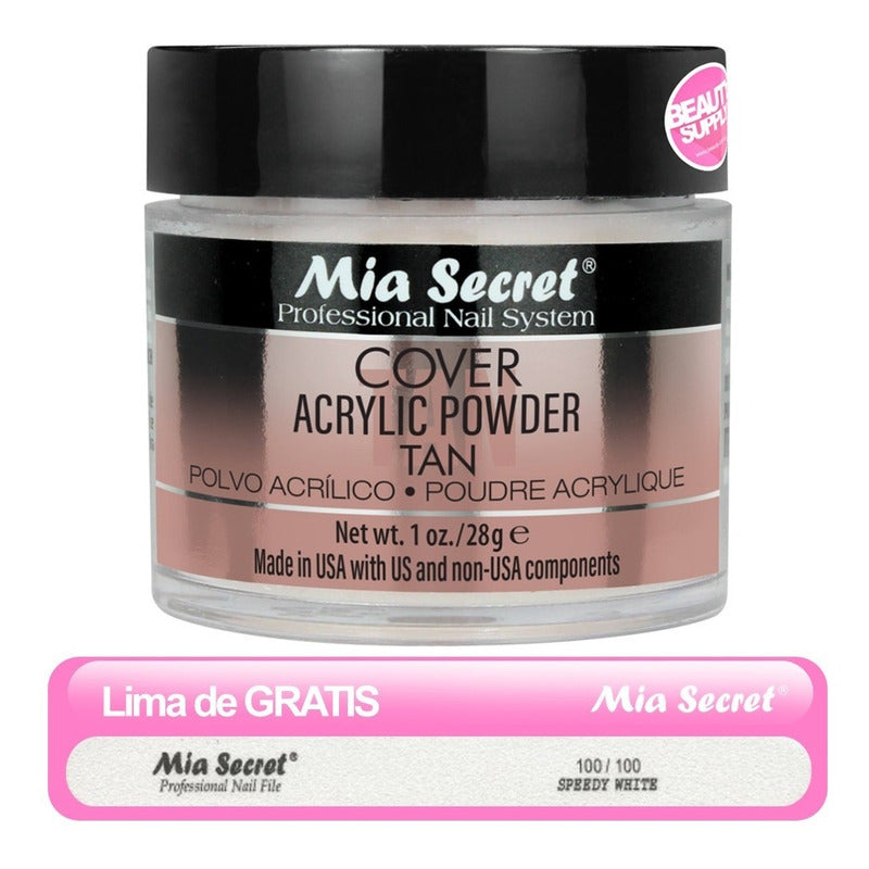 Mia Secret Polimero Polvo Acrilico 30gr. + Lima De Regalo