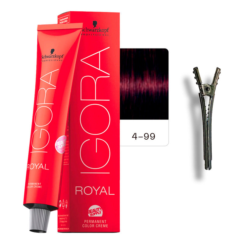 Tinta Igora Royal Schwarzkopf 60ml + Pinza Plástica 4.99