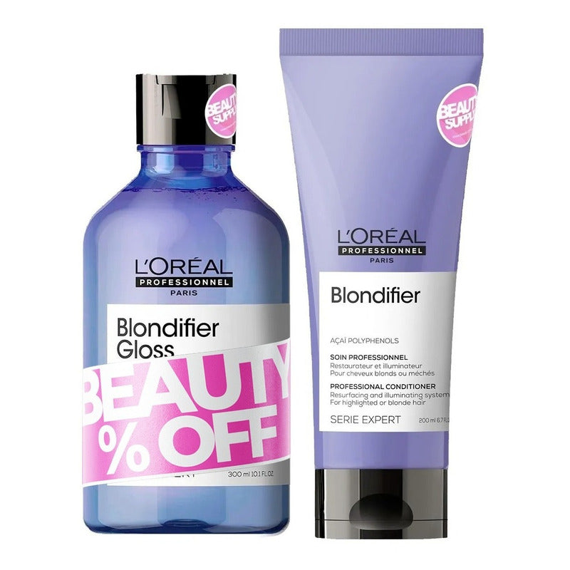 Pack De Shampoo Loreal Y Acondicionador Blondifier De Rubios