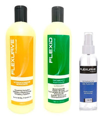 Shampoo Flexuave, Reparador De Puntas Y Ac. Hidratante