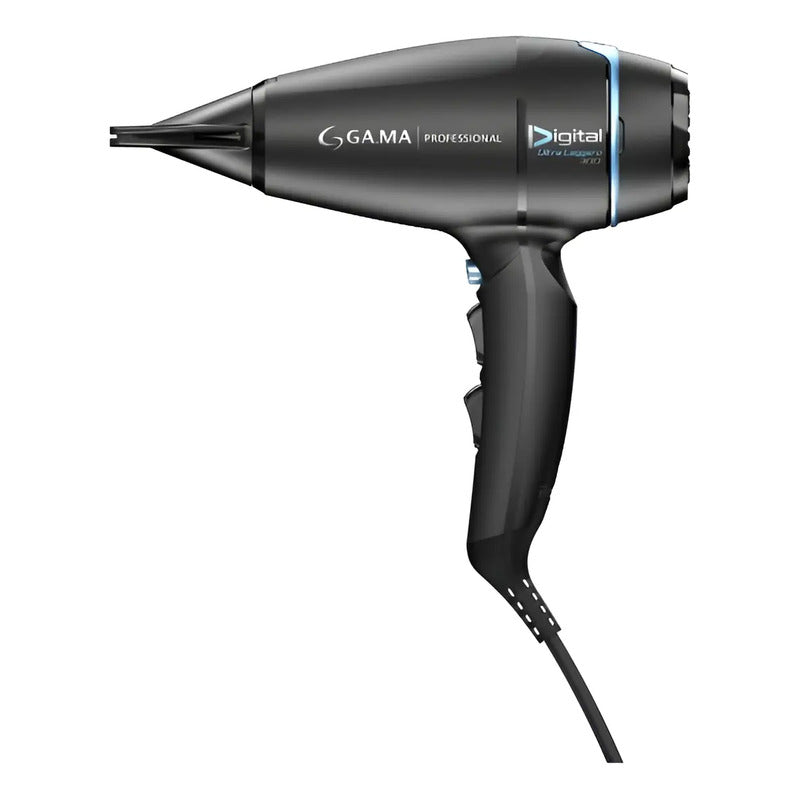 Secador Gama Bravo 80 2400w Iónico. Ultra Liviano 397grs Negro