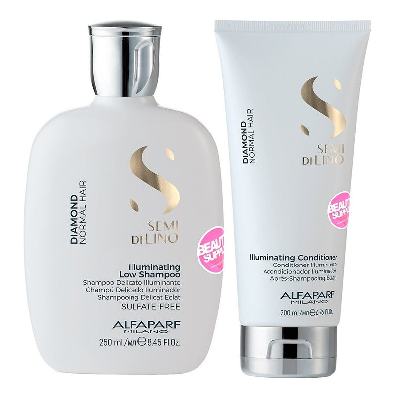 Kit Shampoo Y Acondicionador Alfaparf Semi Di Lino Diamond