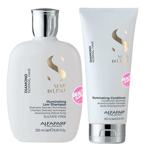 Kit Shampoo Y Acondicionador Alfaparf Semi Di Lino Diamond