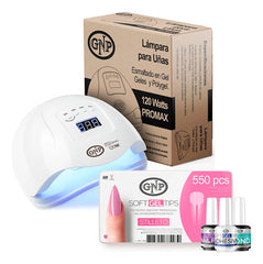 Kit Soft Gel Gnp Con Lámpara + Adhesivo + Primer + Nail Prep Stilleto