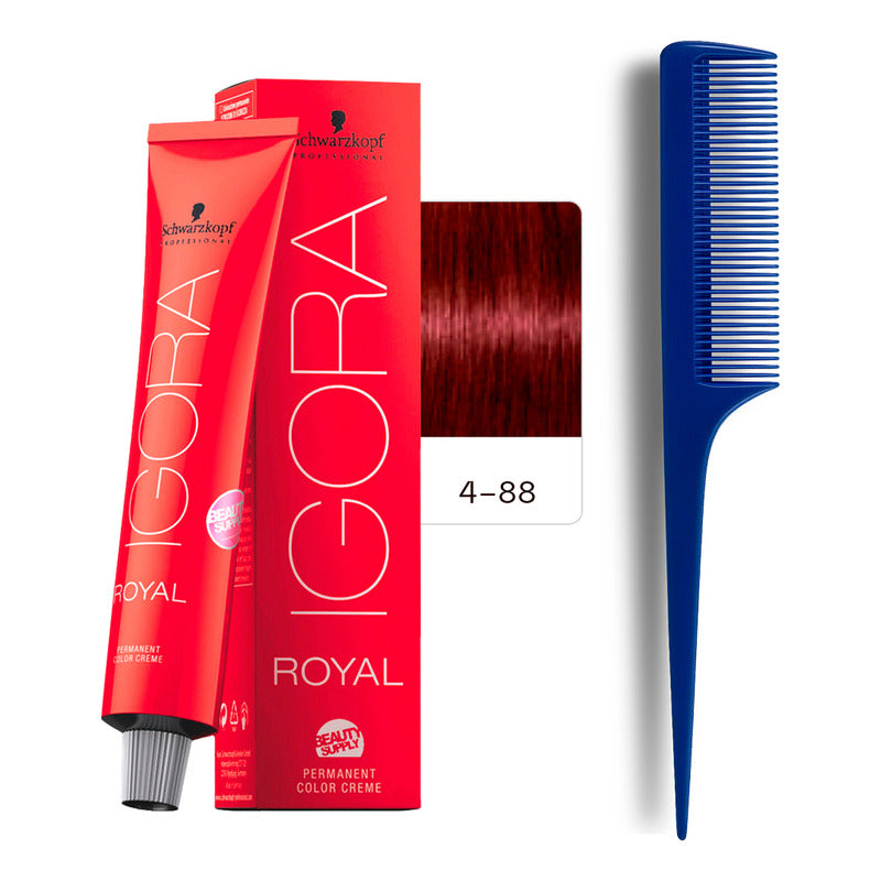 Tinta Igora Royal Schwarzkopf 60ml + Peine De Cola 4.88