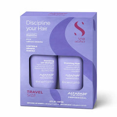 Kit Alfaparf Alisante Anti Frizz Semi Di Lino Smooth Con Shampoo 60ml + Máscara 60ml. Ideal Para Cabello Rebelde. Travel Size