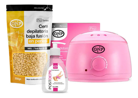 Kit Depilación Gnp Cera En Perlas Con Olla Y Aceite