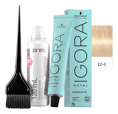 Kit Tinta Igora Highlifts Schwarzkopf Con Oxidante Y Pincel