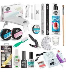 Kit Manicura Uñas En Gel Acrílico Gnp Con Lampara Y Torno Natural