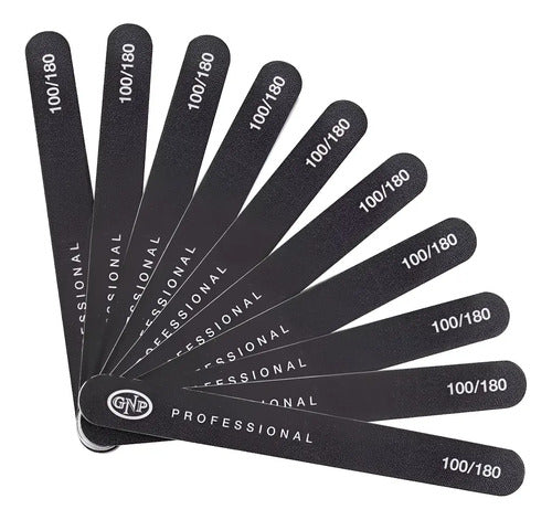 Pack X10 Lima Para Uñas Gnp Profesional 100/180