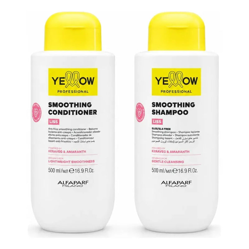 Duo Alisador Alfaparf Yellow Con Shampoo Y Acondicionador