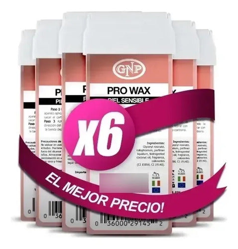 6x Cera Depilatoria Rollon Rosa Gnp Depilación Sensible Nice