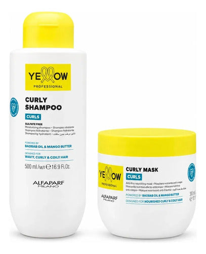 Kit Curl Alfaparf Yellow Con Shampoo Y Mascara