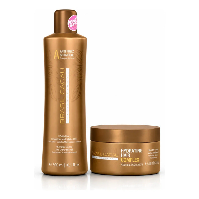 Shampoo Brasil Cacau Y Máscara Anti Frizz Reparación Capilar